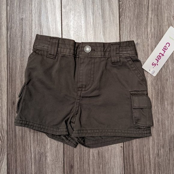 [KIDS 2/$30] NWT Baby Girl (3M) - CARTER'S Cargo Shorts - Picture 1 of 4